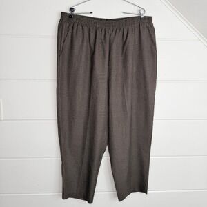 VTG Plus Size Hounds tooth Pants 24W Petite Dark Academia Briggs